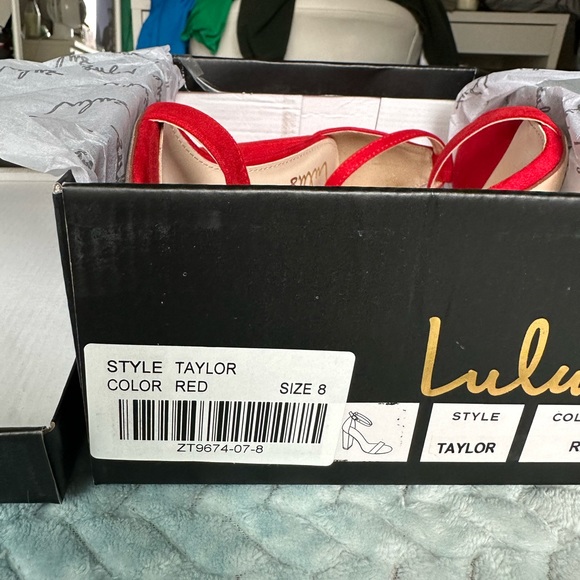 Lulus Taylor Red Suede Ankle Strap Heels - Picture 4 of 4